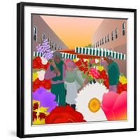 Flower Market at Columbia Road-Claire Huntley-Framed Giclee Print