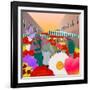 Flower Market at Columbia Road-Claire Huntley-Framed Giclee Print