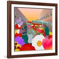 Flower Market at Columbia Road-Claire Huntley-Framed Giclee Print