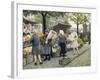 Flower Market at Hojbro Plads-Paul Gustav Fischer-Framed Giclee Print