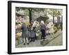 Flower Market at Hojbro Plads-Paul Gustav Fischer-Framed Giclee Print