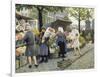 Flower Market at Hojbro Plads-Paul Gustav Fischer-Framed Giclee Print