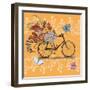 Flower Market Bicycle-Art Licensing Studio-Framed Giclee Print