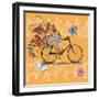 Flower Market Bicycle-Art Licensing Studio-Framed Giclee Print