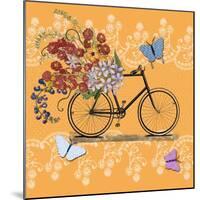 Flower Market Bicycle-Art Licensing Studio-Mounted Giclee Print