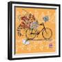 Flower Market Bicycle-Art Licensing Studio-Framed Giclee Print