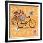 Flower Market Bicycle-Art Licensing Studio-Framed Giclee Print