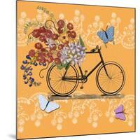 Flower Market Bicycle-Art Licensing Studio-Mounted Giclee Print