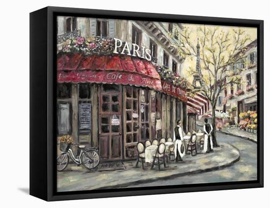 Flower Market Café-William Brighton-Framed Stretched Canvas