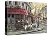 Flower Market Café-William Brighton-Stretched Canvas