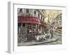 Flower Market Café-William Brighton-Framed Art Print