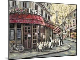 Flower Market Café-William Brighton-Mounted Art Print