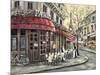 Flower Market Café-William Brighton-Mounted Art Print