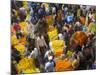 Flower Market, Calcutta, West Bengal, India-Peter Adams-Mounted Photographic Print