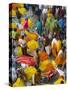 Flower Market, Calcutta, West Bengal, India-Peter Adams-Stretched Canvas