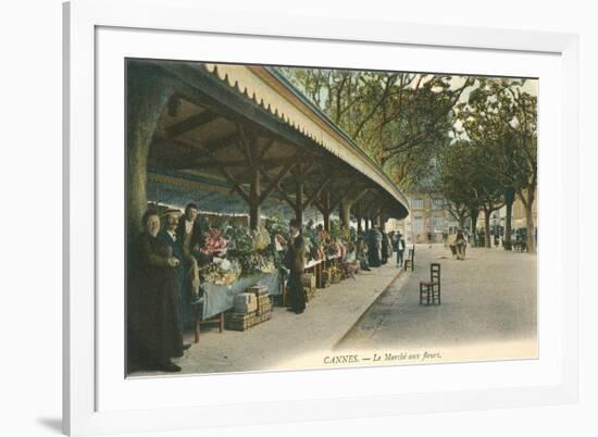 Flower Market, Cannes, France-null-Framed Art Print
