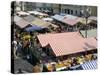 Flower Market, Cours Saleya, Nice, Alpes-Maritimes, Provence, France-Bruno Barbier-Stretched Canvas
