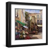 Flower Market Courtyard-Han Chang-Framed Art Print