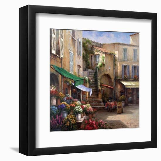 Flower Market Courtyard-Han Chang-Framed Art Print