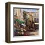 Flower Market Courtyard-Han Chang-Framed Art Print