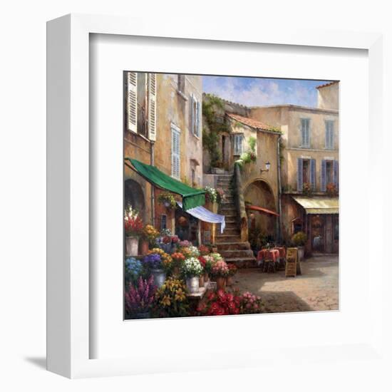 Flower Market Courtyard-Han Chang-Framed Art Print