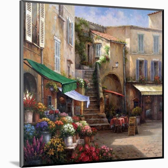 Flower Market Courtyard-Han Chang-Mounted Art Print