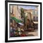 Flower Market Courtyard-Han Chang-Framed Art Print