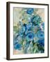 Flower Market II Blue-Silvia Vassileva-Framed Art Print