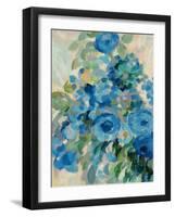 Flower Market II Blue-Silvia Vassileva-Framed Art Print