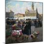 Flower Market in Middelburg, the Netherlands-Henri Houben-Mounted Giclee Print