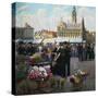 Flower Market in Middelburg, the Netherlands-Henri Houben-Stretched Canvas