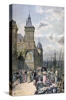 Flower Market in Spring, Paris, 1893-Henri Meyer-Stretched Canvas