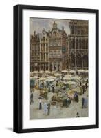 Flower Market in the Grand Place, Brussels, Undated-Ketty Gilsou-Hoppe-Framed Giclee Print