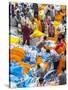 Flower Market, Kolkata (Calcutta), India-Peter Adams-Stretched Canvas