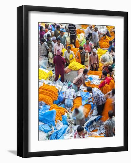 Flower Market, Kolkata (Calcutta), India-Peter Adams-Framed Photographic Print