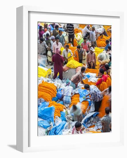 Flower Market, Kolkata (Calcutta), India-Peter Adams-Framed Photographic Print