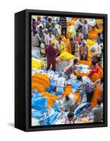 Flower Market, Kolkata (Calcutta), India-Peter Adams-Framed Stretched Canvas