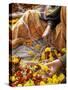 Flower Market, Lado Sarai, Delhi, India-John Henry Claude Wilson-Stretched Canvas
