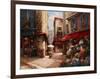 Flower Market Lane-Han Chang-Framed Art Print