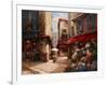 Flower Market Lane-Han Chang-Framed Art Print