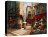 Flower Market Lane-Han Chang-Stretched Canvas