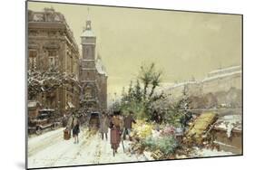 Flower Market; Marche Aux Fleurs-Eugene Galien-Laloue-Mounted Giclee Print