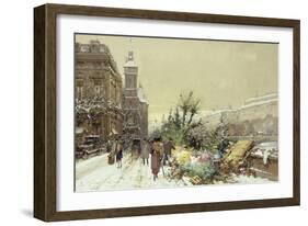 Flower Market; Marche Aux Fleurs-Eugene Galien-Laloue-Framed Giclee Print