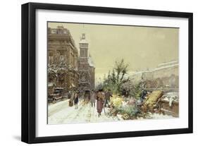 Flower Market; Marche Aux Fleurs-Eugene Galien-Laloue-Framed Giclee Print