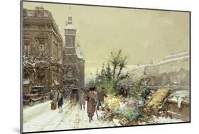 Flower Market; Marche Aux Fleurs-Eugene Galien-Laloue-Mounted Giclee Print