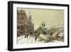 Flower Market; Marche Aux Fleurs-Eugene Galien-Laloue-Framed Premium Giclee Print