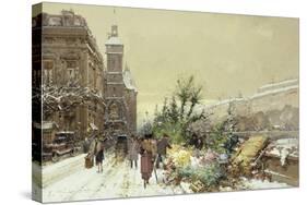 Flower Market; Marche Aux Fleurs-Eugene Galien-Laloue-Stretched Canvas