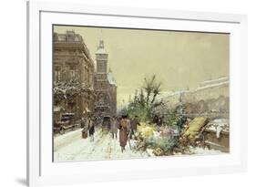 Flower Market; Marche Aux Fleurs-Eugene Galien-Laloue-Framed Giclee Print