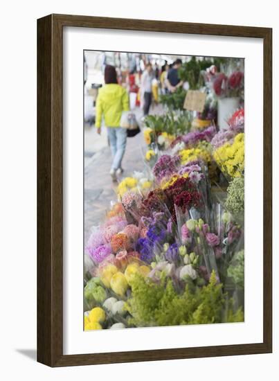 Flower Market, Mongkok, Kowloon, Hong Kong, China, Asia-Ian Trower-Framed Photographic Print