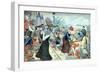 Flower Market Paris (April 1903)-null-Framed Giclee Print